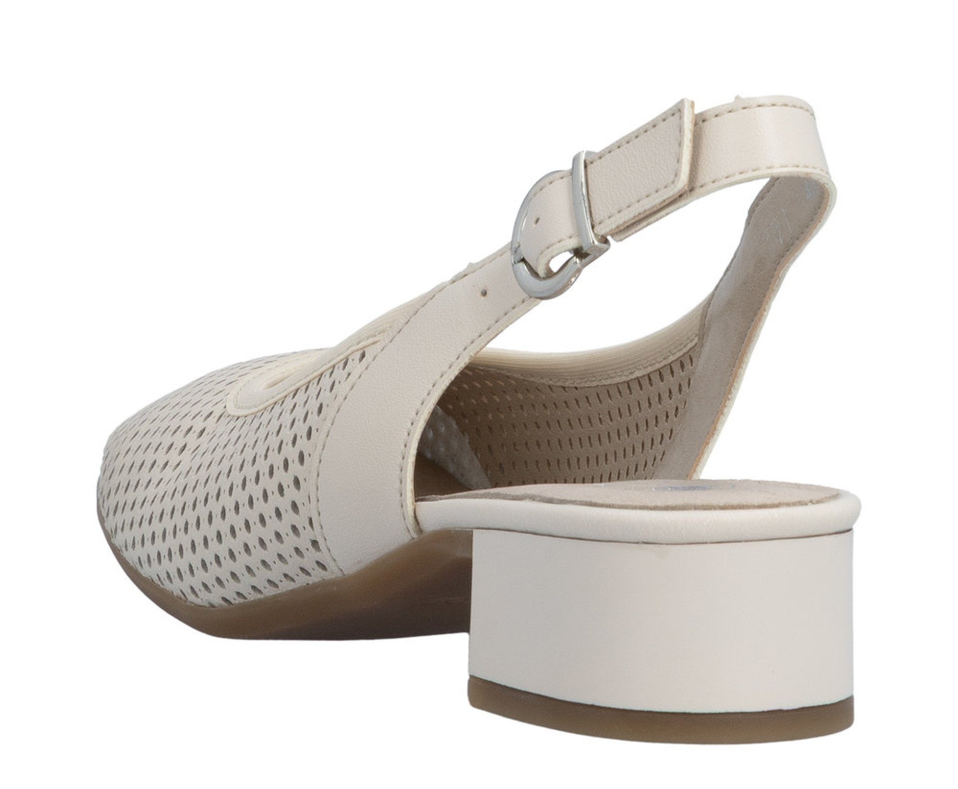 RIEKER  bézs női bőr szandál 