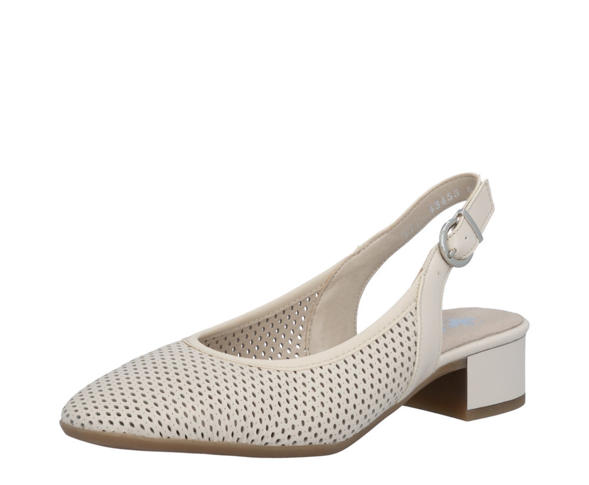 RIEKER  bézs női bőr szandál 