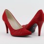 DUZSOL piros magassarkú női cipő