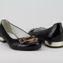 LENART fekete balerina  bőr cipő 