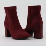 DUZSOL bordó magassarkú női bokacsizma