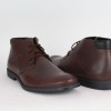 KOMA barna bőr férfi magas szárú cipő
