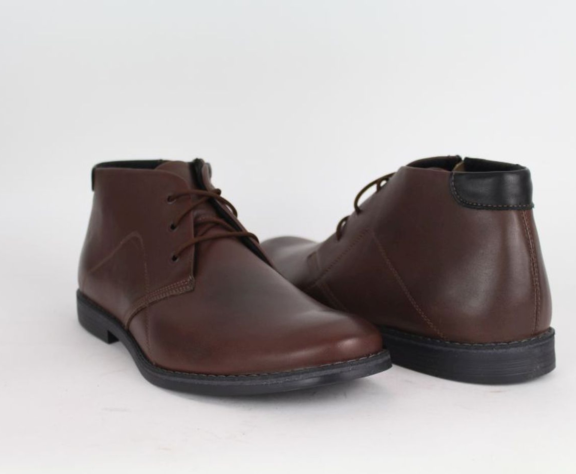 KOMA barna bőr férfi magas szárú cipő