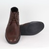 KOMA barna bőr férfi magas szárú cipő