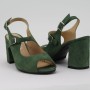 DUZSOL zöld magassarkú női szandál